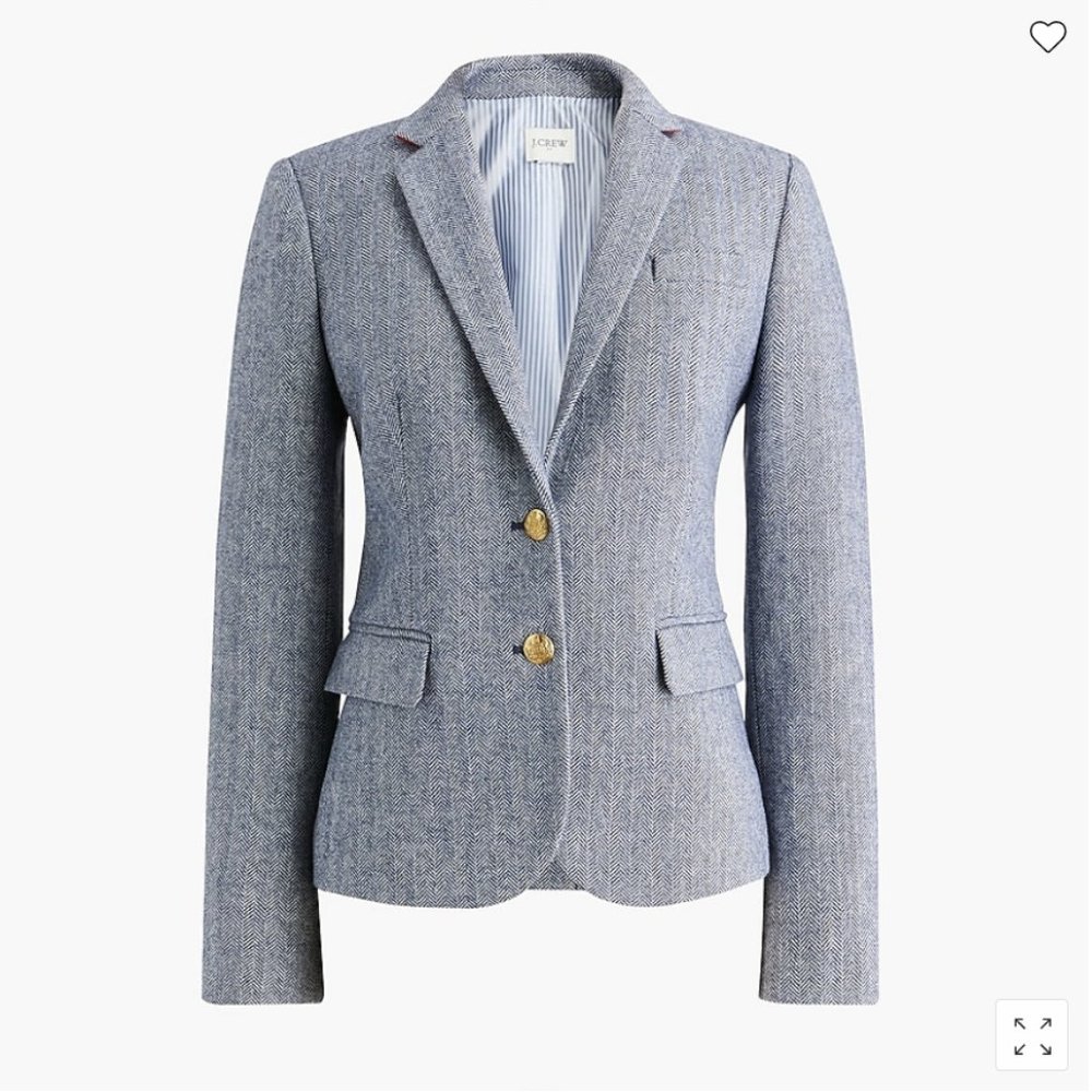 J. Crew Factory Herringbone Schoolboy Blazer